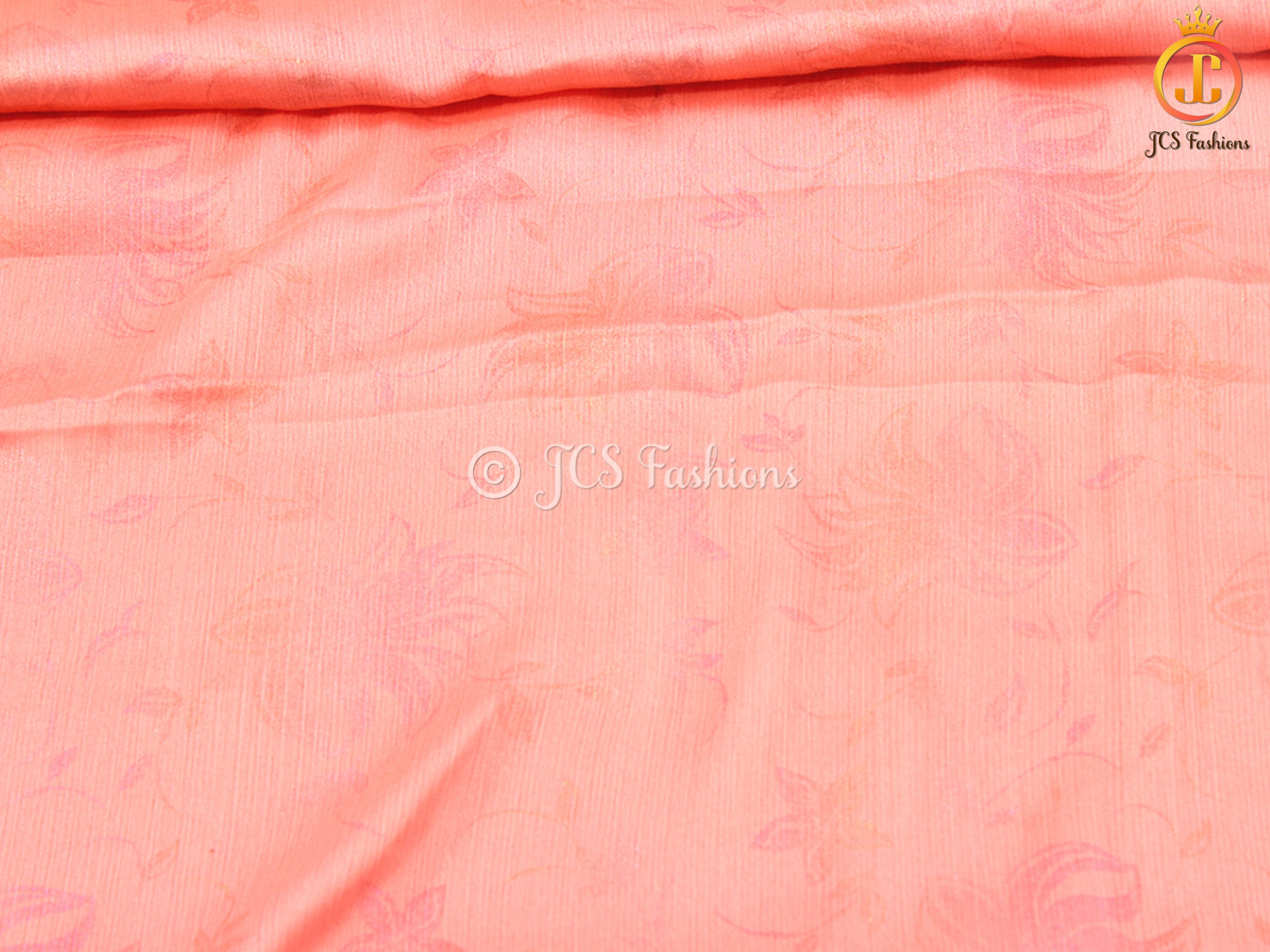 Chiffon Saree, Light weight, Saree with Stitched blouse, Flowy Saree. SAREE JCS Fashions