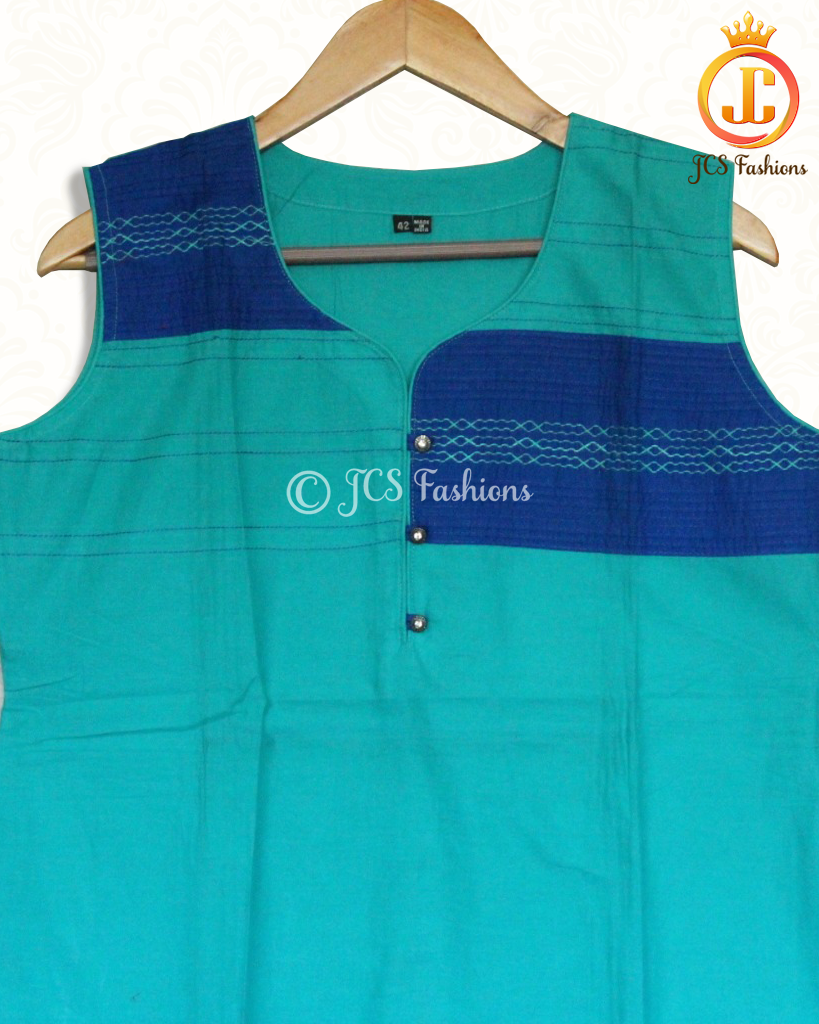 Premium Quality Cotton Kurti for Modern Women, Size: XL/42 KURTI JCS Fashions Aqua Green X-Large (42)