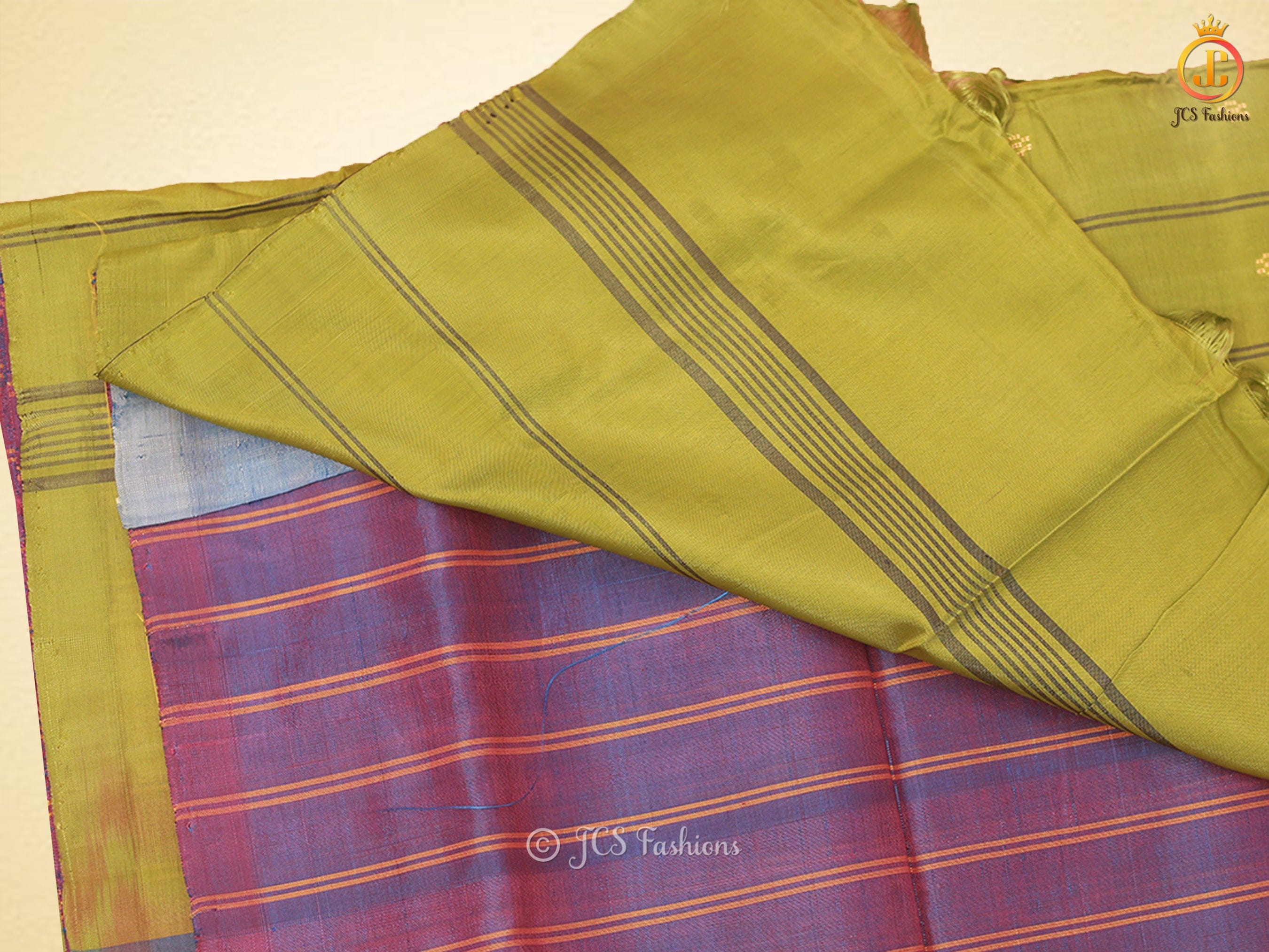 Hand Woven Elegant Traditional Design VAALAI Pattu/Banana Pith Saree