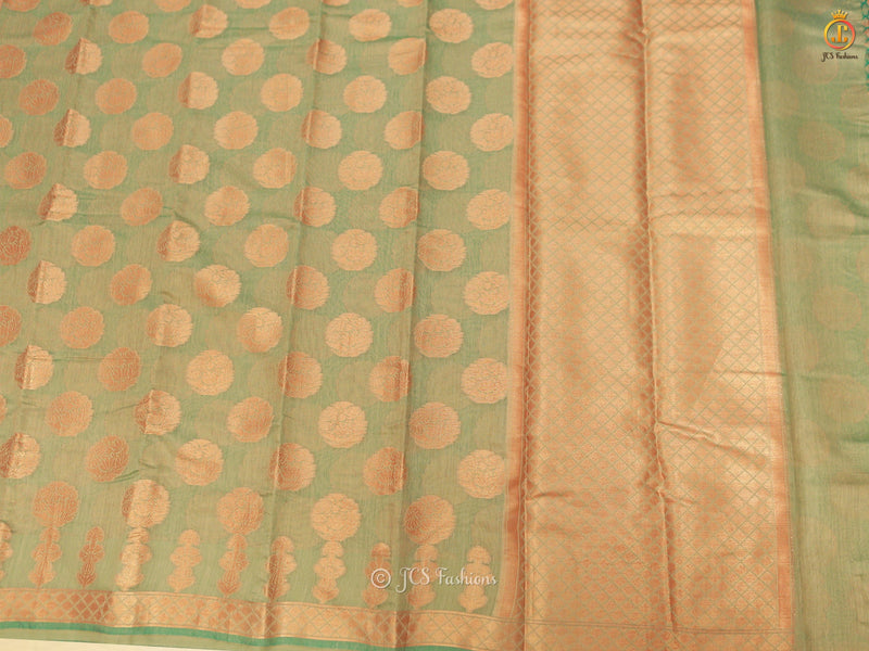 Timeless Elegance Indian Soft Silk Cotton Saree With Brocade Blouse