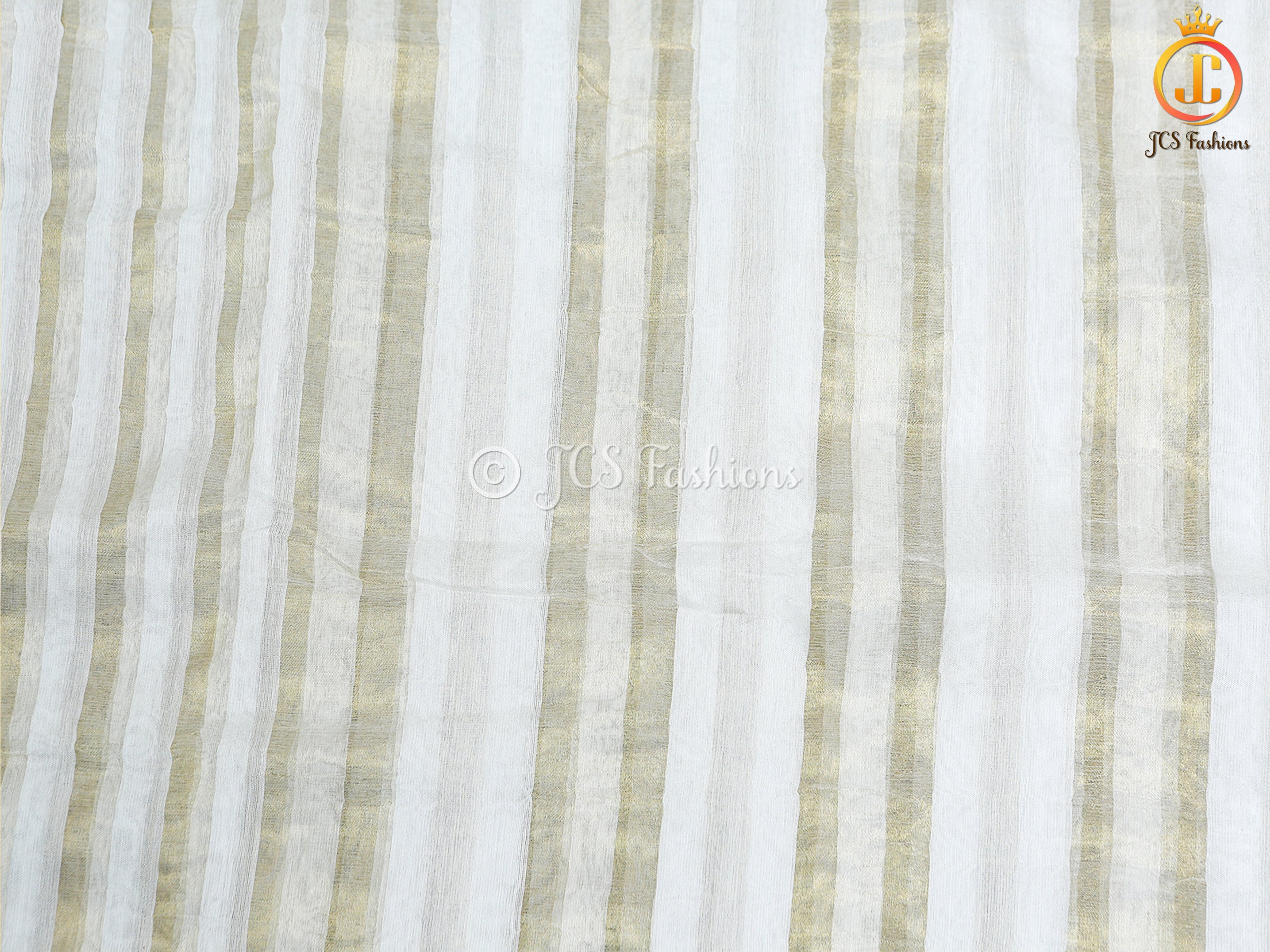 Modal Silk Saree With Golden zari striped, Fully stitched blouse. SAREE JCS Fashions