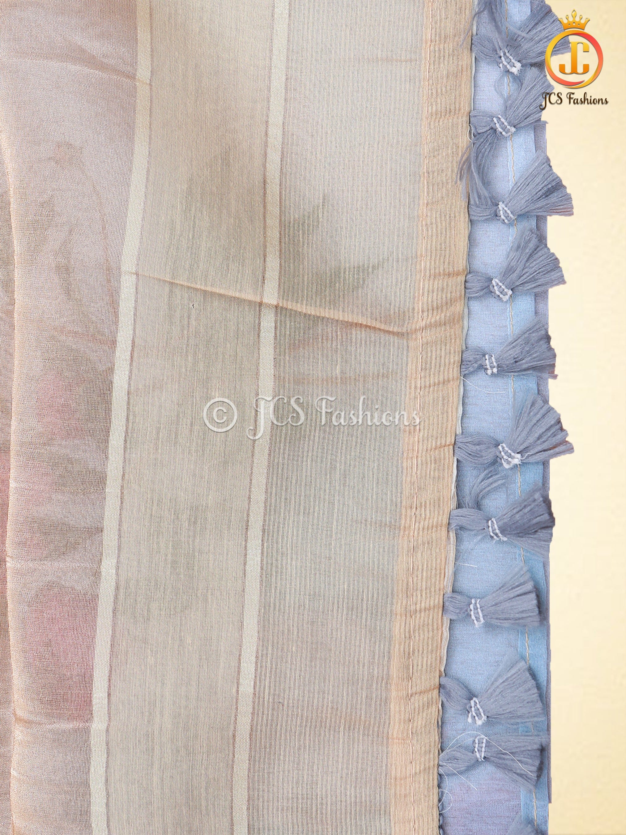 Stunning Pure Handloom Organza Printed Saree with Fully Stitched Printed Blouse