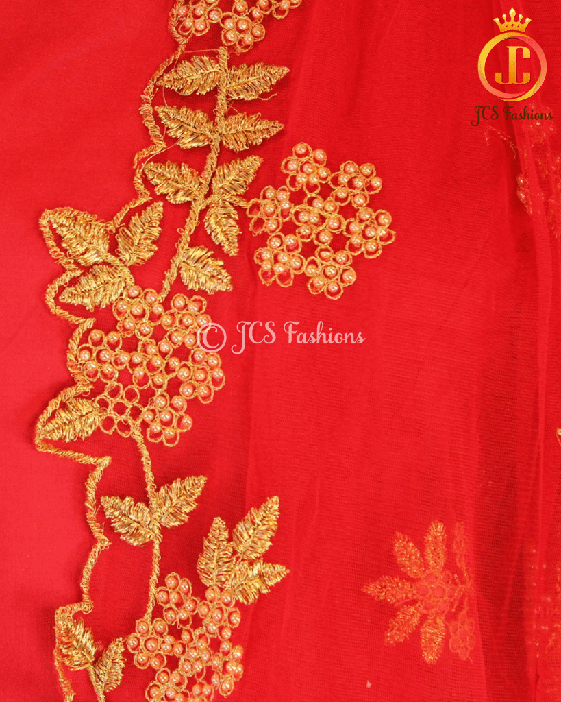 Banarasi Lehenga with Crop Top| Kanchipuram Border| Pavadi for Teens Lehenga JCS Fashions