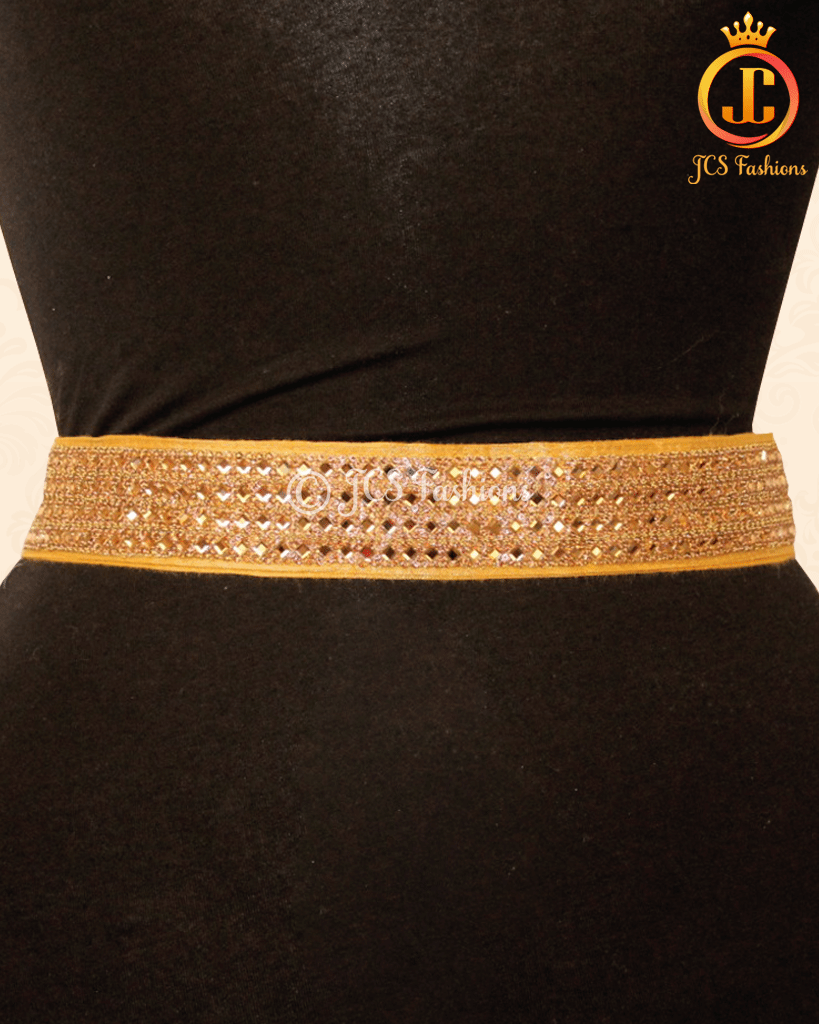 Fancy Waist Belt Jewelry in Gold with Stones Jewelry JCS Fashions