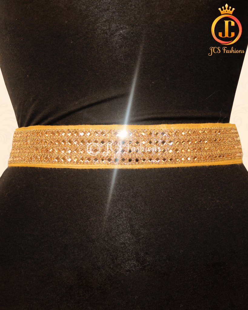 Fancy Waist Belt Jewelry in Gold with Stones Jewelry JCS Fashions