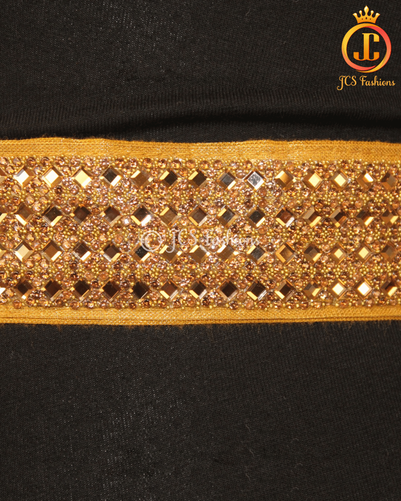 Fancy Waist Belt Jewelry in Gold with Stones Jewelry JCS Fashions