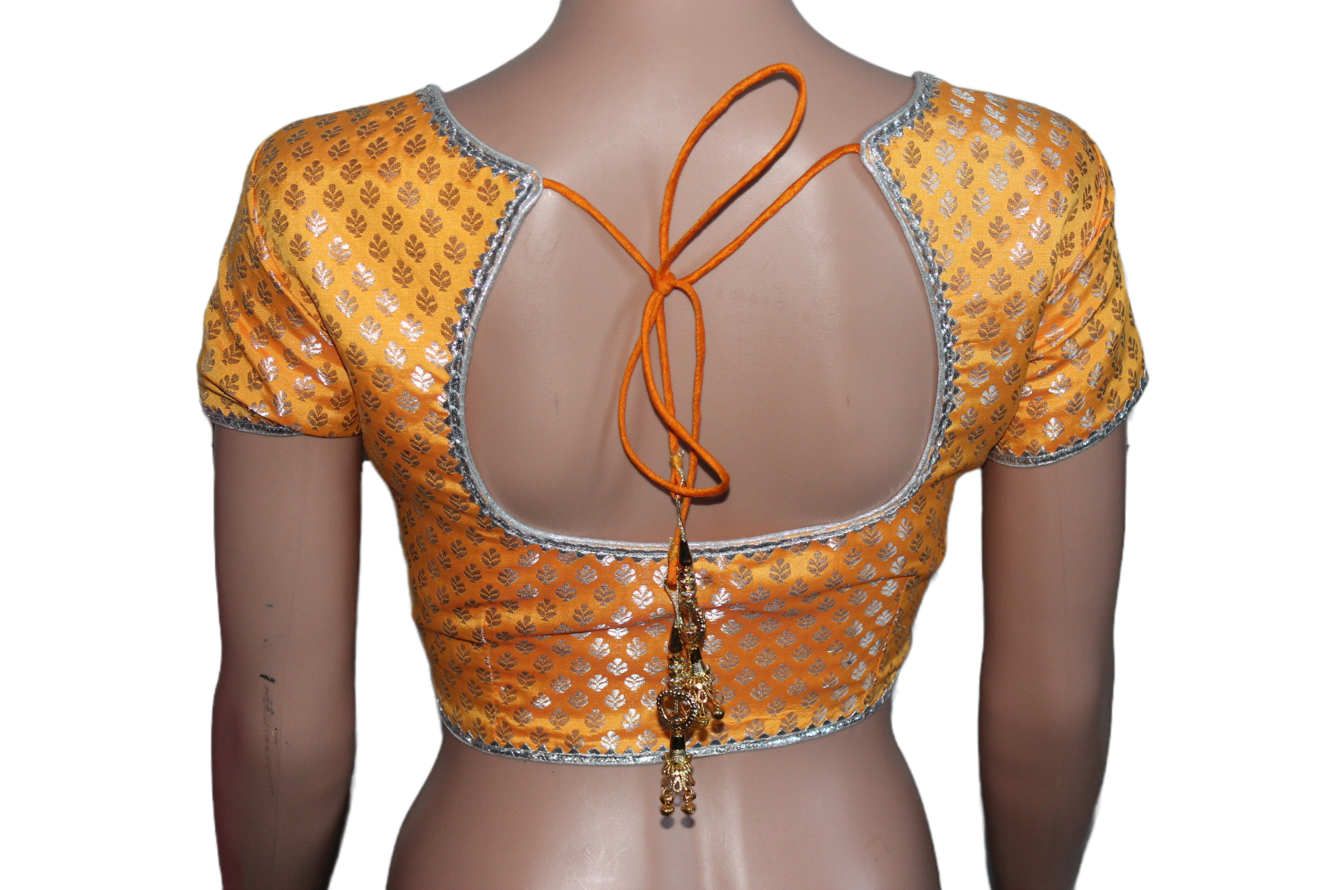 Beautiful Dark yellow Banarasi brocade blouse| Readymade Blouse Blouse JCS Fashions Dark yellow 40