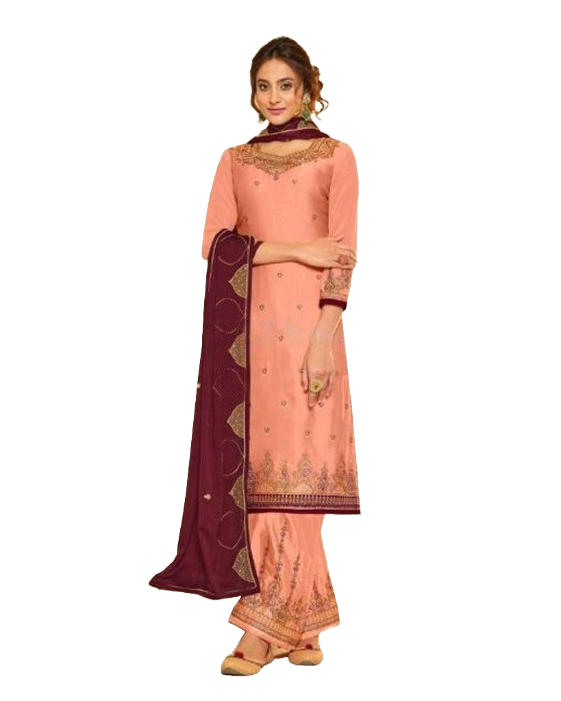 Peach Elegance: Stylish Salwar Set for Effortless Chic | JCS Fashions