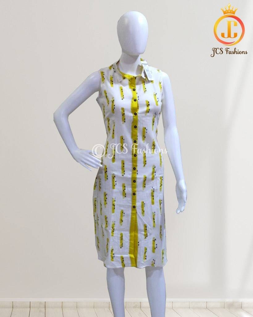 Chic Cotton Kurti: Summer's Must-Have | JCSFashions Kurti JCS Fashions White X-Small (34)