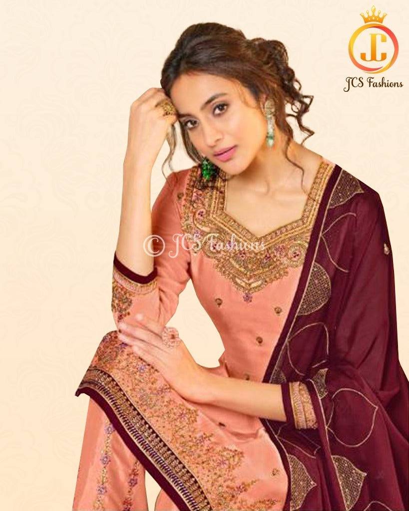 Peach Elegance: Stylish Salwar Set for Effortless Chic | JCS Fashions Kurti JCS Fashions