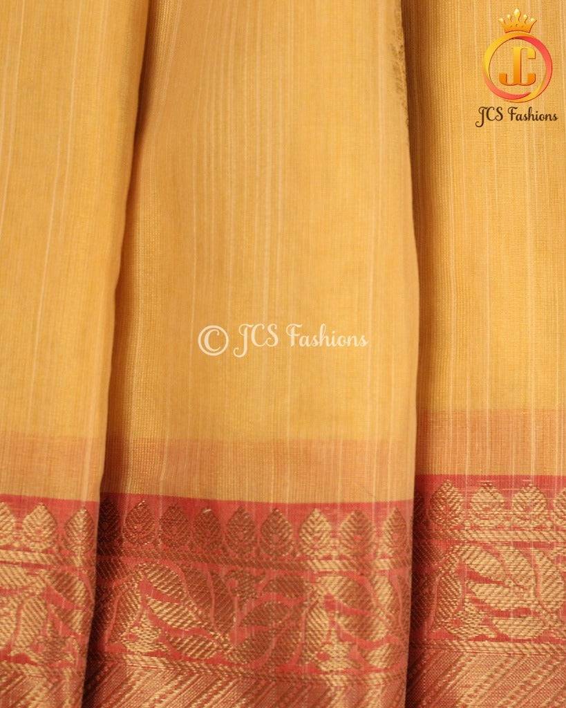 Rich Jute Banarasi Silk Saree in Yellow Saree JCS Fashions