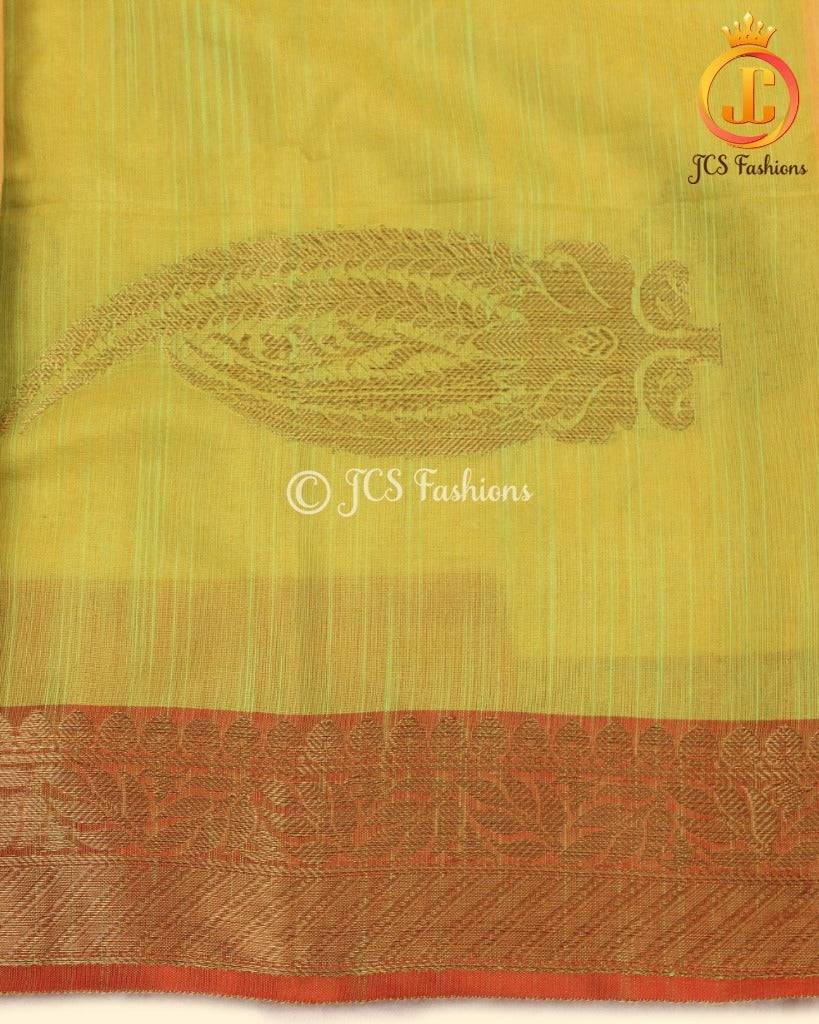 Rich Jute Banarasi Silk Saree in Yellow Saree JCS Fashions