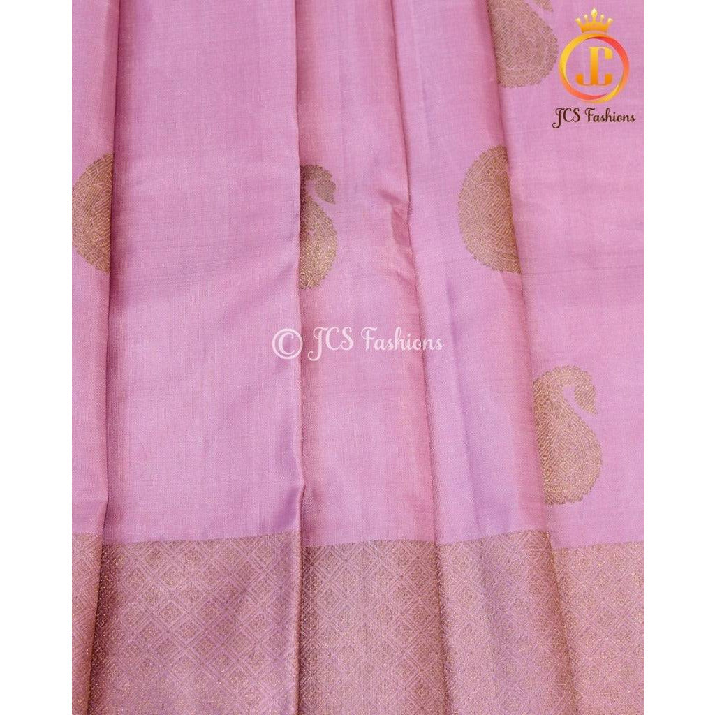 Pure Kanchipuram silk saree in gorgeous pink. Bridal Collection