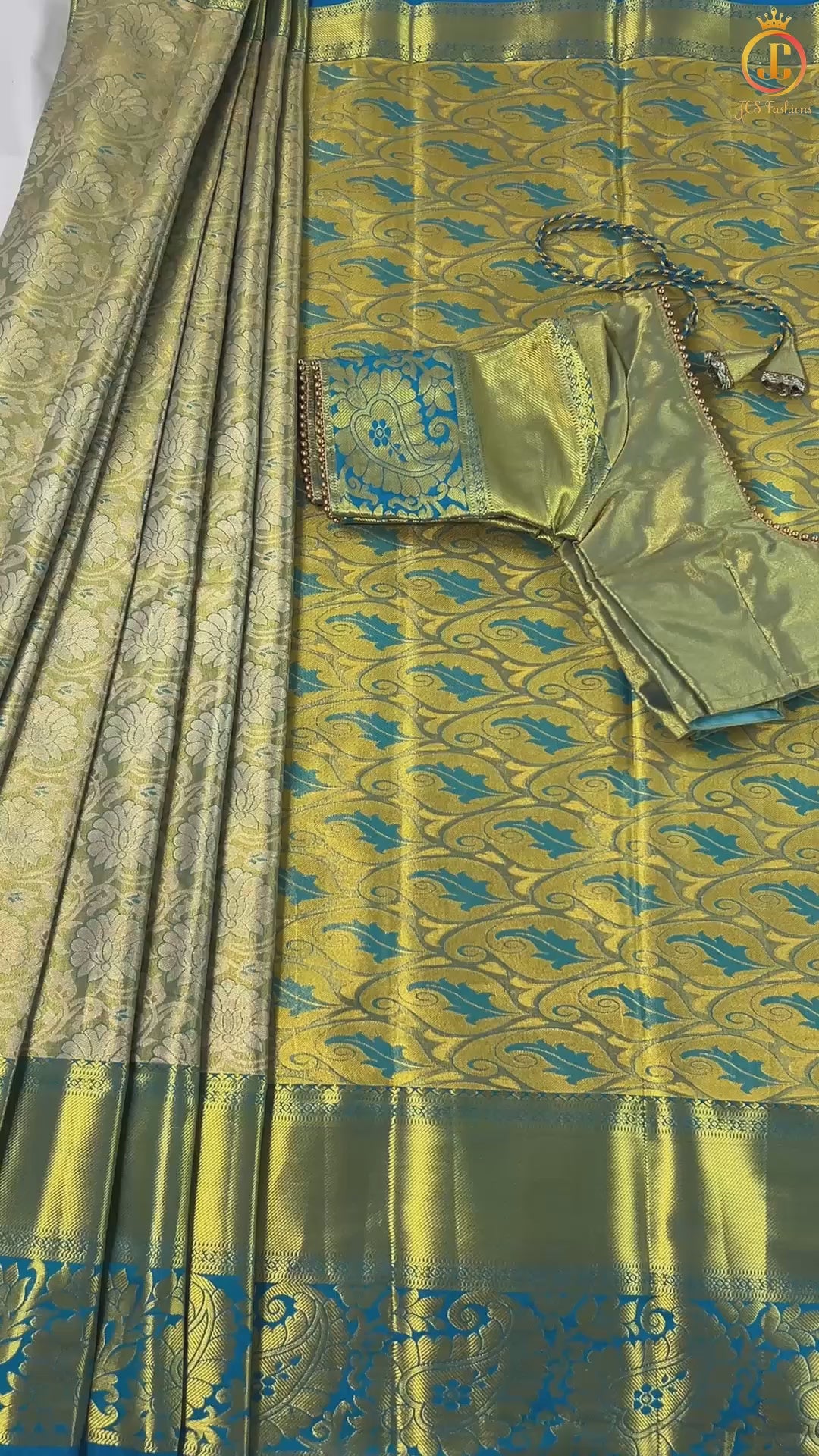 Semi silk, Kanchi pattu saree With Blouse. Traditional Indian Saree For Women